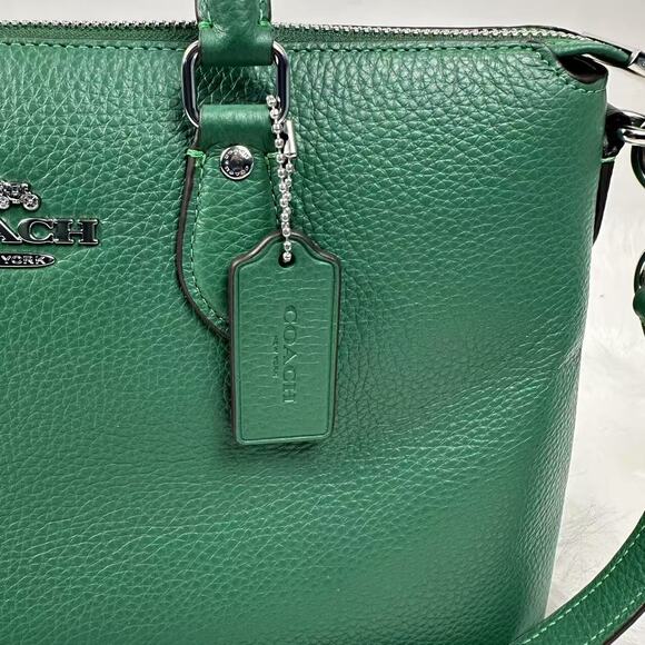 Coach Georgia Satchel Crossbody Handbag In Leather Shamrock Green CR156 NWT - Picture 9 of 11